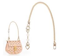 VLYX Handbag Chain Strap Replacement - 45 CM Gold Bag Chain Handles with 14 CM Four-Leaf White Extender, Chunky Short Strap for Purse, Set of 2 PCS