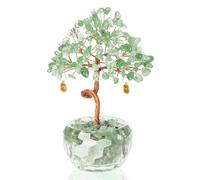 VLYX Handmade Rose Quartz Crystal Tree of Life - Colorful Gemstone Money Tree Office Decor, Positive Energy Gift For Women