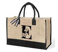 VLYX Personalised Lettering Beach Bag, Beach Bag Gift Bag Suitable for Birthday, Wedding, Beach, Holiday, Great Birthday Gifts for Women, Mom, Teachers, Nurses, Best Friends, Bridesmaids