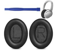 VLYX Replacement Earpads for Bose QuietComfort 35 & QC35 II Headphones - Soft Leather Cushions with Noise Isolation Foam with Glue Stick (Black)