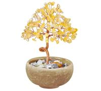 VLYX Rose Quartz Crystal Tree of Life Decor - Handmade Gemstone Money Tree, Positive Energy Centerpiece for Home or Office