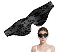 VLYX Satin Eye Mask - Soft Silk Sleep Blindfold for Adults, Comfortable Eye Cover for Home, Travel, Office, Valentine's Gift, Role Play (Black)