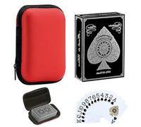 VLYX Waterproof Plastic Playing Cards - Jumbo Index Large Print Poker Deck for Adults, Premium Professional Card Set with Storage Box, Gift Ready (Silver)