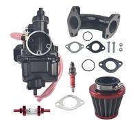 VM22 26mm Carburetor with Black Coating and Aluminum Fuel Filter and High Performance Three-Jaw Spark Plug for 110cc 125cc 140cc Lifan YX Zongshen Apollo X15