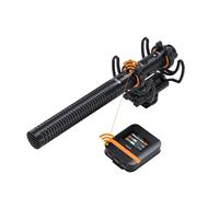 VM40 COMBO One Trigger Two 2.4G Wireless Microphone 48K 32bit Dual Channel Super Cardioid Mic 200M Transmission Range APP Control Built in 32GB Memory and Battery for Camera Smartphone PC Video