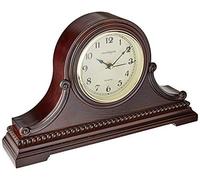 vmarketingsite Mantel Clocks For Living Room, Battery Operated, Silent Wood Table Clock with Westminster Chimes On The Hour, Solid Wooden Shelf Decorative Chiming Mantle Clock, 9" x 16" x 3"