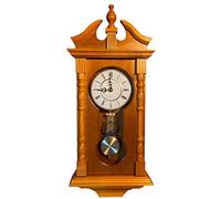 vmarketingsite Wall Clocks: Grandfather Wood Wall Clock with Chime. Pendulum Wood Traditional Clock. Makes a Great Housewarming or Birthday Gift (Oak)