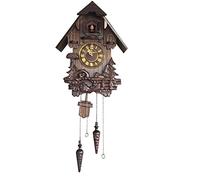 vmarketingsite Wall Cuckoo Clocks Black Forest Wooden Cuckoo Clock. Black Forest Hand-Carved Cuckoo Clock. Bright Cuckoo Bird Sounds On The Hour and Chime Has Automatic Shut-Off. Excellent Gift.