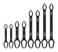 VMBQRTI 8PCS Universal Wrenches, Double-Head Self-Tightening Torx Wrenches Multifunctional for 3mm-22mm Nuts for Machine/Auto Repair, Mechanical Engineering