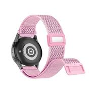 VMBVBHMDF 18/20/22mm Universal Elastic Nylon Buckle Strap Fit For Samsung Galaxy Watch 7 6 5 Replacement Strap(Pink red,22mm)