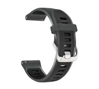 VMBVBHMDF 18/20/22mm universal semi transparent silicone strap, fit for Garmin Forerunner 570 265 255 165 265S Vivoactive 6 5 4 4S replacement strap(Black,20mm)