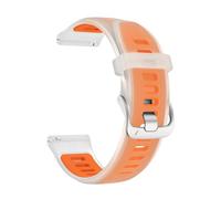 VMBVBHMDF 18/20/22mm universal semi transparent silicone strap, fit for Garmin Forerunner 570 265 255 165 265S Vivoactive 6 5 4 4S replacement strap(Orange,18mm)
