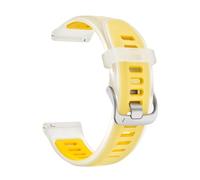 VMBVBHMDF 18/20/22mm universal semi transparent silicone strap, fit for Garmin Forerunner 570 265 255 165 265S Vivoactive 6 5 4 4S replacement strap(Yellow,18mm)
