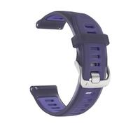 VMBVBHMDF 18/20/22mm universal semi transparent silicone strap, fit for Garmin Forerunner 570 265 255 165 265S Vivoactive 6 5 4 4S replacement strap(Purple,22mm)