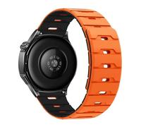 VMBVBHMDF 18mm 20mm 22mm universal scale silicone strap suitable fit for Samsung Galaxy Watch 4/5/6/7 Gear S3/Active2 silicone strap replacement bracelet(Orange black,18mm)
