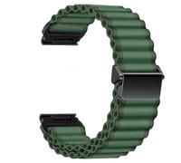 VMBVBHMDF 20 22 26 Mm Ocean Nylon Loop Strap Fit For Garmin Watch Fenix 5 5S 6 Plus 7 Pro 7S 7X 8 AMOLED 43 47 51 Enduro 2 3 Band(Green,22mm)