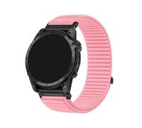VMBVBHMDF 20/22/26mm Quick-release Nylon Strap Fit For Garmin Fenix 8/Tactix 8/Quatix 8 Sports Wristband(Pink,20mm)
