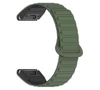 VMBVBHMDF 20 22 26MM Silicone Loop Buckle Strap, Suitable Fit For Garmin Fenix 8 E 7 7X 6X 6 Pro 5 5X Plus 3HR Strap Quick Release Bracelet(Green,26mm)