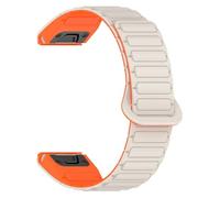 VMBVBHMDF 20 22 26MM Silicone Loop Buckle Strap, Suitable Fit For Garmin Fenix 8 E 7 7X 6X 6 Pro 5 5X Plus 3HR Strap Quick Release Bracelet(Starlight Orange,22mm)