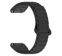 VMBVBHMDF 20 22 26MM Silicone Loop Buckle Strap, Suitable Fit For Garmin Fenix 8 E 7 7X 6X 6 Pro 5 5X Plus 3HR Strap Quick Release Bracelet(Black,20mm)