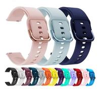 VMBVBHMDF 20 22mm color buckle silicone strap suitable for Amazfit GTS 2 2e 3 4 GTS2 Mini GTR 4 3 Pro 47mm GTR2 replacement strap(Cyan S,20mm)