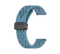 VMBVBHMDF 20 22MM Universal Breathable Folding Buckle Silicone Strap Fit For Garmin Venu 4/3/2s Vivoactive 6/5/4/3 Forerunner 570 Replacement Strap(Blue,20mm)