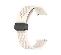 VMBVBHMDF 20 22MM Universal Breathable Folding Buckle Silicone Strap Fit For Garmin Venu 4/3/2s Vivoactive 6/5/4/3 Forerunner 570 Replacement Strap(Starlight,20mm)