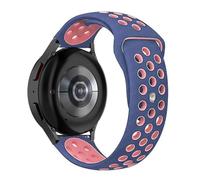 VMBVBHMDF 20 22mm Universal Buckle Dual Color Breathable Hole Silicone Strap Fit For Samsung Galaxy Watch Strap 7/FE/6/4 Classic Replacement Strap(Blue pink,20mm)