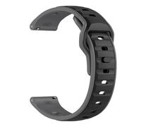 VMBVBHMDF 20 22mm universal buckle two-color silicone strap fit for Garmin Forerunner 570 265 255/Vivoactive 4 3 replacement strap(Black Gray,22mm)