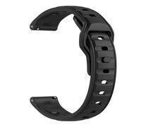 VMBVBHMDF 20 22mm universal buckle two-color silicone strap fit for Garmin Forerunner 570 265 255/Vivoactive 4 3 replacement strap(Black,22mm)