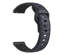 VMBVBHMDF 20 22mm universal buckle two-color silicone strap fit for Garmin Forerunner 570 265 255/Vivoactive 4 3 replacement strap(Midnight darkness,22mm)