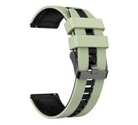 VMBVBHMDF 20 22mm Universal Dual Tone Vertical Silicone Strap Fit For Samsung Gear S3 Frontier/Galaxy Watch 6/5/4/Active 2/46mm Replacement Strap(Green black,20mm)