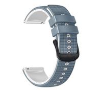 VMBVBHMDF 20 22MM Universal Grid Pattern Two Color Silicone Strap fit for Garmin Venu 4/3/2s Vivoactive 6/5/4/3 Replacement Strap(Grey White,22mm)
