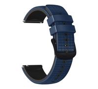 VMBVBHMDF 20 22MM Universal Grid Pattern Two Color Silicone Strap fit for Garmin Venu 4/3/2s Vivoactive 6/5/4/3 Replacement Strap(Blue Black,22mm)