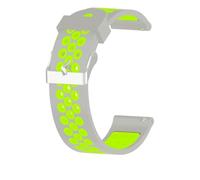VMBVBHMDF 20 22mm Universal Two-color Breathable Silicone Strap Fit For Samsung Gear S3 Frontier/Galaxy Watch 7/6/5/Active 2 Replacement Strap(Gray Green,20mm)