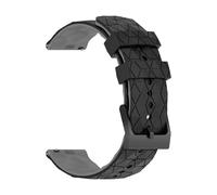VMBVBHMDF 20 22mm Universal Two-color Football Patterned Silicone Strap Fit For Samsung Galaxy Watch 7/6/5/Active 2 Replacement Strap(Black Grey,20mm)