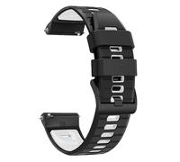 VMBVBHMDF 20 22mm Universal Two-color Striped Silicone Strap Fit For Samsung Gear S3 Frontier/Galaxy Watch 6/5/4/Active 2/46mm Replacement Strap(Black White,20MM)