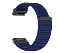 VMBVBHMDF 20mm 22mm 26mm QuickFit Mountain Pattern Nylon Loop Strap Fit For Garmin Fenix8/Fenix7X/EpixProTactix8 Forerunner 965 955 255 265 Strap(Dark blue,20mm)