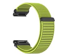 VMBVBHMDF 20mm 22mm 26mm QuickFit Mountain Pattern Nylon Loop Strap Fit For Garmin Fenix8/Fenix7X/EpixProTactix8 Forerunner 965 955 255 265 Strap(Field green,26mm)