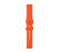 VMBVBHMDF 20mm 22mm Universal Butterfly Buckle Silicone Strap Suitable Fit For Samsung Galaxy Watch 5 Pro 45mm/4/6 44mm 40 47 43 Replacement Bracelet(Orange,20mm)