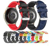 VMBVBHMDF 20mm 22mm universal ice crystal pattern dual color silicone strap suitable fit for Samsung Galaxy Watch 7 6 5 4 40mm 44mm replacement strap(Orange Black,20mm)