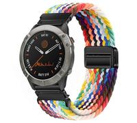 VMBVBHMDF 22 26mm Elastic Quick Fit Nylon Strap Enduro2 Wristband Fit For Garmin Fenix5 5XPlus 6 6XPro 7 7XPro 8 Bracelet Tactix7Pro WatchBand(Seven colors,26mm)