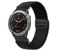 VMBVBHMDF 22 26mm Elastic Quick Fit Nylon Strap Enduro2 Wristband Fit For Garmin Fenix5 5XPlus 6 6XPro 7 7XPro 8 Bracelet Tactix7Pro WatchBand(Black,26mm)