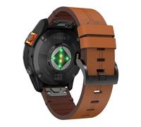 VMBVBHMDF 22 26mm QuickFit Leather Strap Fit For Garmin Fenix 8 8X 7 7X Pro 6 6X Plus 5 X 3HR/Enduro2/Epix Gen 2/Instinct 2X 965 Band Bracelet(Black,22mm)
