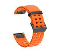VMBVBHMDF 22/26MM Silicone Strap Fit For Garmin Quick Fit Band Fenix 8 47mm 51 7 7X 7S 6 6X Pro 5 5X Epix 2 Forerunner 965 955 945(Orange,26mm)