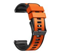 VMBVBHMDF 22mm 20mm Universal Dual Color Silicone Strap Fit For Samsung Gear S3 Frontier/Galaxy Watch 6/5/4 44mm 40mm/Active 2/46mm Replacement Strap(Orange black,20mm)