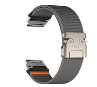 VMBVBHMDF 22mm 26mm Quickfit Nylon Strap Fit For Garmin Descent Mk3i 51mm Mk2 Bracelet Fit For Garmin Enduro 2 MARQ/Epix Gen 2 Sports Band Accessories(Grey 1,22mm)