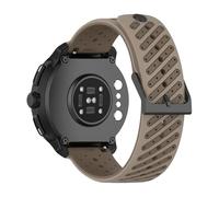 VMBVBHMDF 22mm Two Tone Sports Silicone Strap Suitable Fit For Suunto Vertical 2/RACE 2 S/Run/Ocean 5 9 Peak Pro Replacement Strap(Smoke brown)
