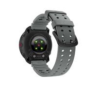 VMBVBHMDF 22mm Universal Double Pin Buckle Silicone Strap Fit For Garmin Forerunner 255/265/Venu 3 Venu 2 Vivoactive 4 Replacement Strap(Dark Gray)