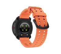 VMBVBHMDF 22mm Universal Double Pin Buckle Silicone Strap Fit For Garmin Forerunner 255/265/Venu 3 Venu 2 Vivoactive 4 Replacement Strap(Orange)